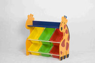 Zürafa Şekli Çocuk Oyuncak Depolama Organizatörü, Plastik Oyuncak Depolama Kovaları Rafı