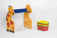 Zürafa Şekli Çocuk Oyuncak Depolama Organizatörü, Plastik Oyuncak Depolama Kovaları Rafı
