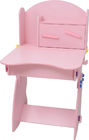 18.3KG Pembe Katı Ahşap Çocuk Masası ve Sandalye Gizli Çekmece ile Set
