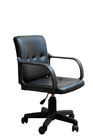 Siyah Deri Ev Ofis Bilgisayar Sandalyesi Orta Geri Naylon Kolçak ile 8.6KG