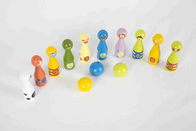 Çocuk Bovling Seti 10 Farklı Hayvan Yuvası ve 3 Renkli Bilyalı Ahşap Oyuncak Seti