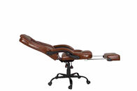 PU Kahverengi Deri Oturma Masası Sandalyesi Ayakla Çıkarılabilir Azaltıcı Gerilim