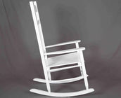 Beyaz Sallanır Sandalye Ahşap Açık Mobilya Rahatlama İçin İçi Boş Tasarım