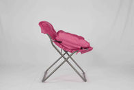 Çocuk Gül Kırmızı Boş Metal Katlanır Sandalyeler Ağır Hizmet Polyester Kumaş ile Rose