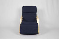 Ayaklanabilir Ayaklı Mavi Tuval Ahşap Açık Mobilya Hemşirelik Salıncak Sandalyesi